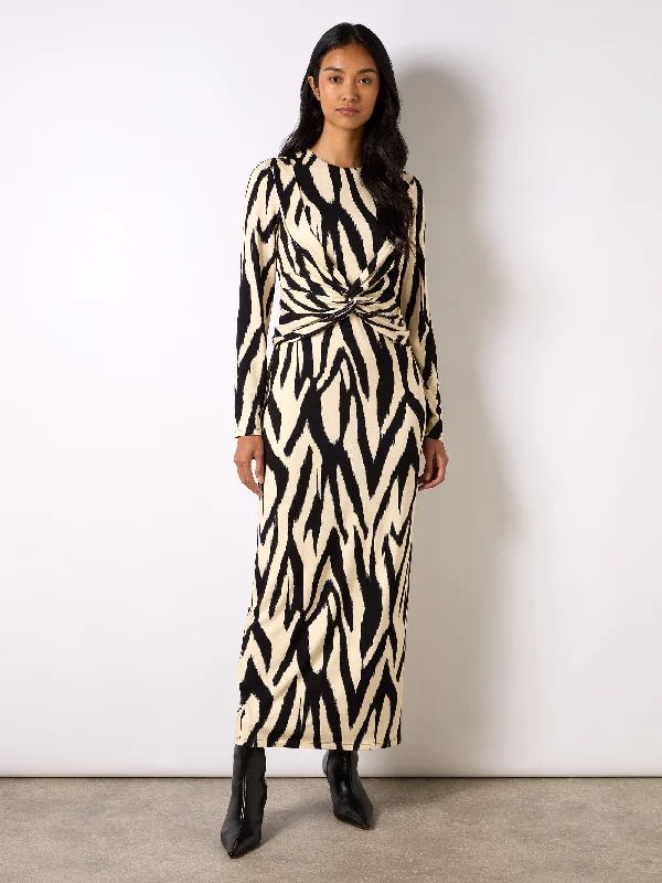 Wrap - Style Women Dress with Adjustable Fit for All Body Types Wrap - Style Women Dress with Adjustable Fit for All Body Types Mono Abstract Print Jersey Twist Detail Dress Wrap - Style Women Dress with Adjustable Fit for All Body Types Wrap - Style Women Dress with Adjustable Fit for All Body Types Mono Abstract Print Jersey Twist Detail Dress