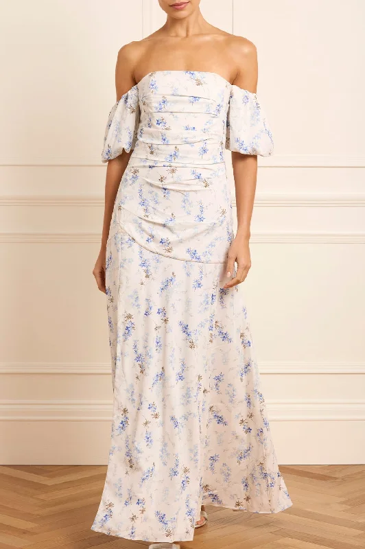 Mermaid - Style Women Dress with a Fitted Silhouette for Special Occasions Mermaid - Style Women Dress with a Fitted Silhouette for Special Occasions Ophelia Ditsy Crepe Off-Shoulder Gown Mermaid - Style Women Dress with a Fitted Silhouette for Special Occasions Mermaid - Style Women Dress with a Fitted Silhouette for Special Occasions Ophelia Ditsy Crepe Off-Shoulder Gown