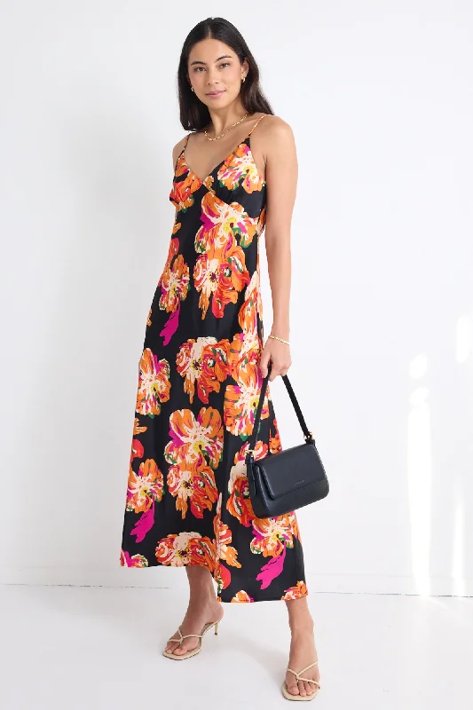 Strapless Women Dress with a Built - in Bra for Comfort and Support Strapless Women Dress with a Built - in Bra for Comfort and Support Otherworldly Black Orange Floral Satin Bias Slip Midi Dress Strapless Women Dress with a Built - in Bra for Comfort and Support Strapless Women Dress with a Built - in Bra for Comfort and Support Otherworldly Black Orange Floral Satin Bias Slip Midi Dress