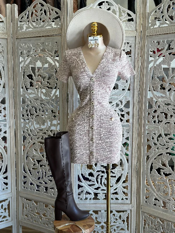 Shift Women Dress with a Simple and Classic Design for Everyday Wear Shift Women Dress with a Simple and Classic Design for Everyday Wear Pale Pink Button Ribbed Mini Dress- Stretchy, Estira Shift Women Dress with a Simple and Classic Design for Everyday Wear Shift Women Dress with a Simple and Classic Design for Everyday Wear Pale Pink Button Ribbed Mini Dress- Stretchy, Estira