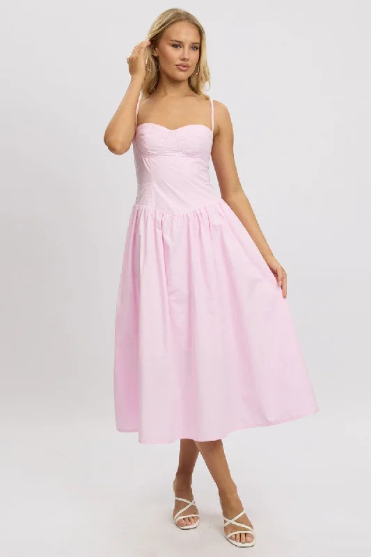 Mermaid - Style Women Dress with a Fitted Silhouette for Special Occasions Mermaid - Style Women Dress with a Fitted Silhouette for Special Occasions Pink Midi Dress Corset Bust Mermaid - Style Women Dress with a Fitted Silhouette for Special Occasions Mermaid - Style Women Dress with a Fitted Silhouette for Special Occasions Pink Midi Dress Corset Bust