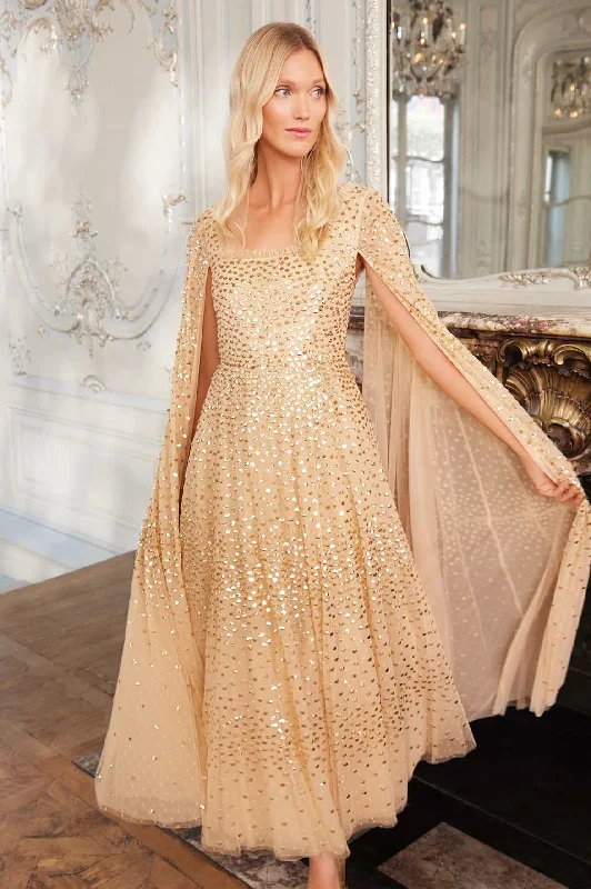 Ball Gown Women Dress with a Full Skirt for a Princess - like Look Ball Gown Women Dress with a Full Skirt for a Princess - like Look Scatter Dot Cape Sleeve Ankle Gown Ball Gown Women Dress with a Full Skirt for a Princess - like Look Ball Gown Women Dress with a Full Skirt for a Princess - like Look Scatter Dot Cape Sleeve Ankle Gown