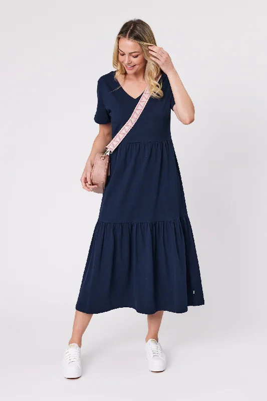 Halter Neck Women Dress to Show Off the Shoulders and Neckline Halter Neck Women Dress to Show Off the Shoulders and Neckline Shine On Essentials Tiered Midi Dress Navy Halter Neck Women Dress to Show Off the Shoulders and Neckline Halter Neck Women Dress to Show Off the Shoulders and Neckline Shine On Essentials Tiered Midi Dress Navy