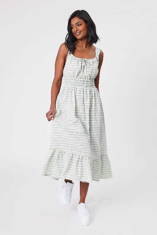 Mini Women Dress with a Short Hem for a Young and Trendy Style Mini Women Dress with a Short Hem for a Young and Trendy Style Shine On Label Arielle Checked Frilled Hem Dress Sage White Mini Women Dress with a Short Hem for a Young and Trendy Style Mini Women Dress with a Short Hem for a Young and Trendy Style Shine On Label Arielle Checked Frilled Hem Dress Sage White