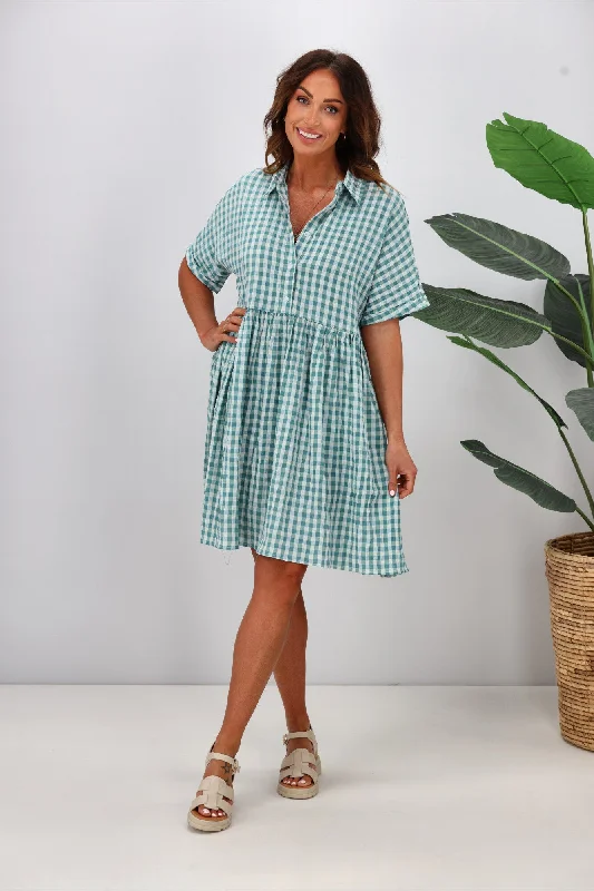 Off - the - Shoulder Women Dress for a Romantic and Feminine Look Off - the - Shoulder Women Dress for a Romantic and Feminine Look Shine On Label Lyra Shirt Dress Teal Gingham Off - the - Shoulder Women Dress for a Romantic and Feminine Look Off - the - Shoulder Women Dress for a Romantic and Feminine Look Shine On Label Lyra Shirt Dress Teal Gingham