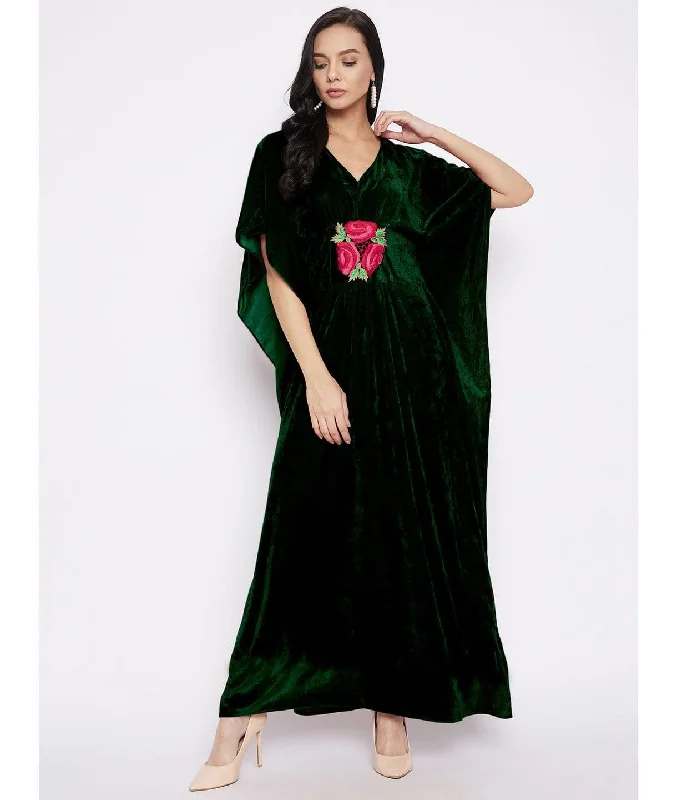 Long - Sleeve Women Dress in Velvet for a Luxurious Winter Look Long - Sleeve Women Dress in Velvet for a Luxurious Winter Look Stretchable Velvet Kaftan with Floral Embroidery Long - Sleeve Women Dress in Velvet for a Luxurious Winter Look Long - Sleeve Women Dress in Velvet for a Luxurious Winter Look Stretchable Velvet Kaftan with Floral Embroidery