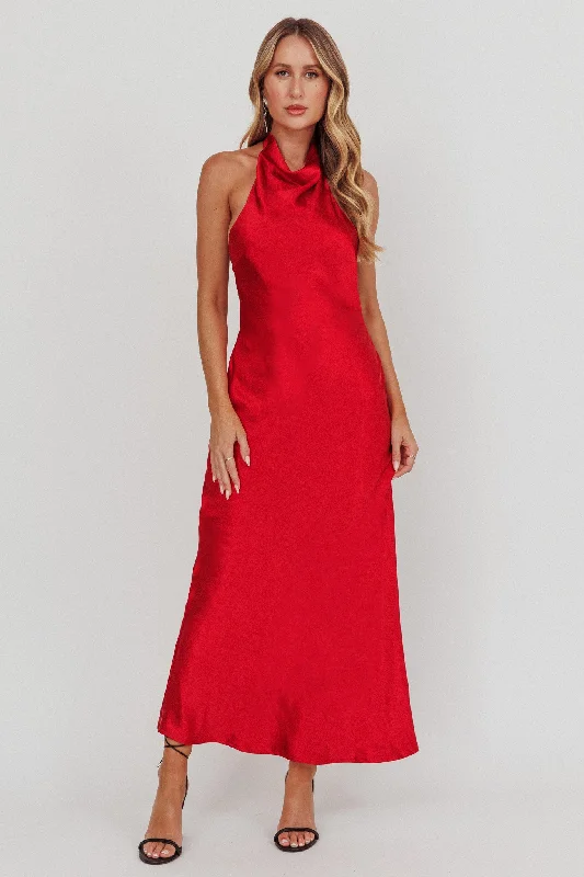 Plus Size Women Dress with a Flattering A - Line Cut for Comfort and Style Plus Size Women Dress with a Flattering A - Line Cut for Comfort and Style Sweetest Sundays Halterneck Open Back Dress Red Plus Size Women Dress with a Flattering A - Line Cut for Comfort and Style Plus Size Women Dress with a Flattering A - Line Cut for Comfort and Style Sweetest Sundays Halterneck Open Back Dress Red