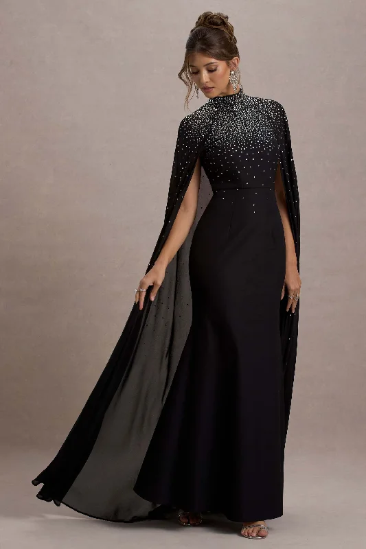 Lace - Embellished Women Dress for an Elegant and Sophisticated Appearance Lace - Embellished Women Dress for an Elegant and Sophisticated Appearance The Shallows | Black Embellished High-Neck Maxi Dress With Chiffon Cape Lace - Embellished Women Dress for an Elegant and Sophisticated Appearance Lace - Embellished Women Dress for an Elegant and Sophisticated Appearance The Shallows | Black Embellished High-Neck Maxi Dress With Chiffon Cape